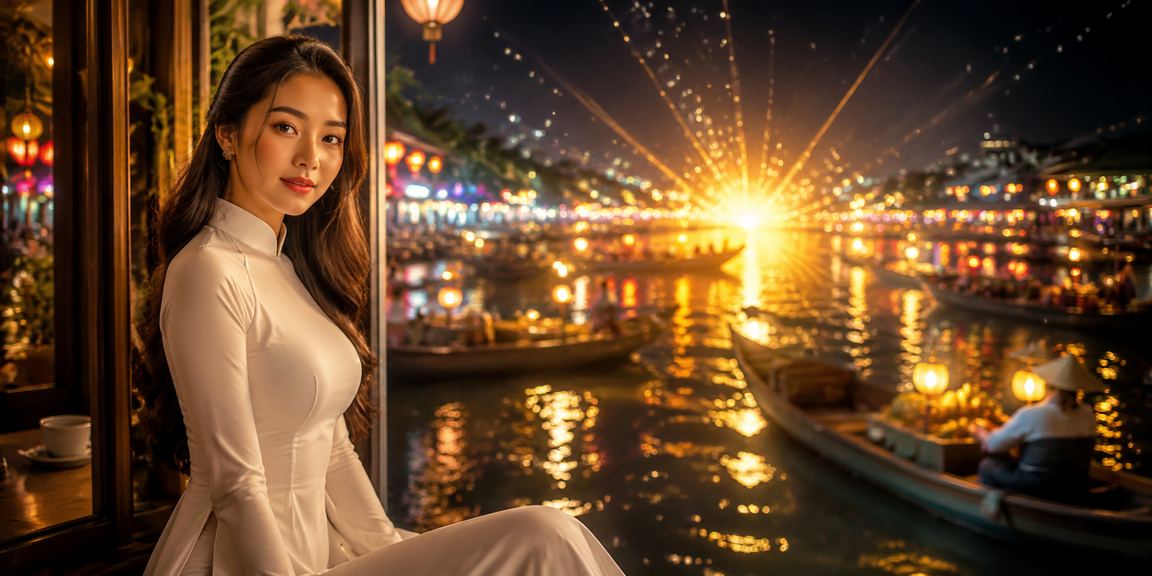 Người phụ nữ áo dài trải nghiệm casino tại Nha Trang trên sv3888